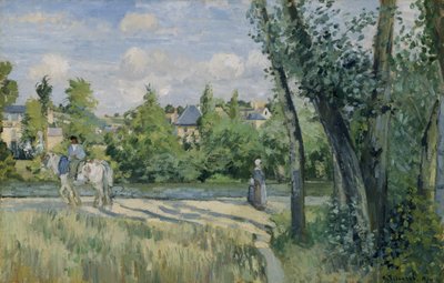 Zonlicht op de Weg, Pontoise door Camille Jacob Pissarro